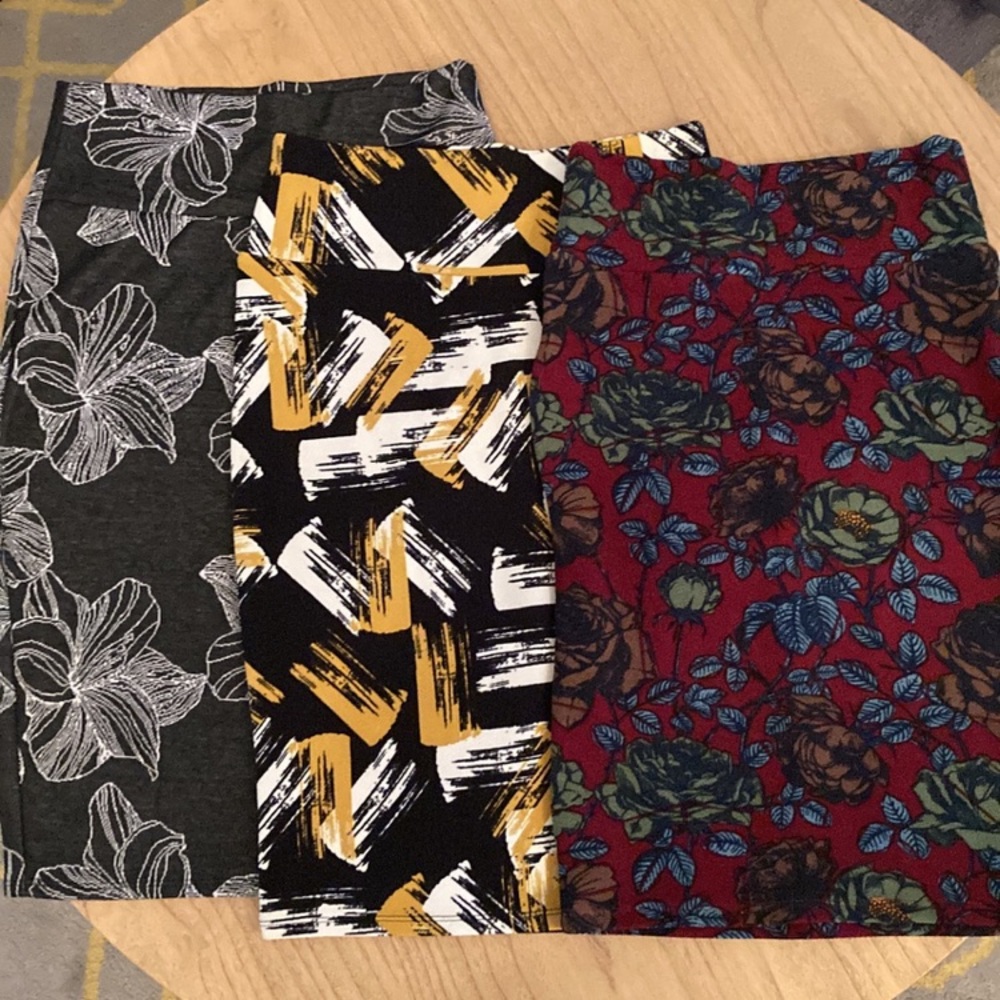 3 Lularoe Cassie pencil skirts